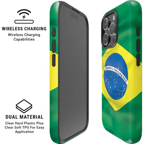 Brazil Flag iPhone 16 Pro Magsafe Impact Case